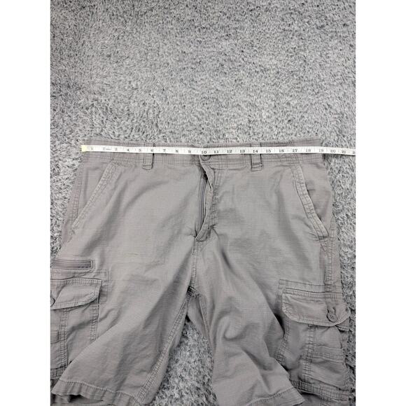 Wear First Shorts Mens 38 Gray Ripstop Cargo Work Casual Stretch Chore Summer - Picture 5 of 9